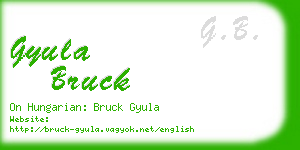 gyula bruck business card